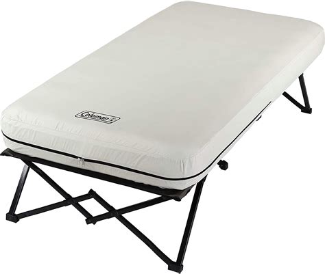 Fits standard twin-size sheets. . Coleman airbed cot